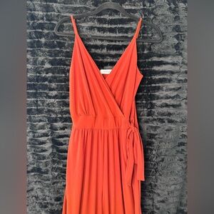 Madewell Vibrant Orange Backless one piece with pants